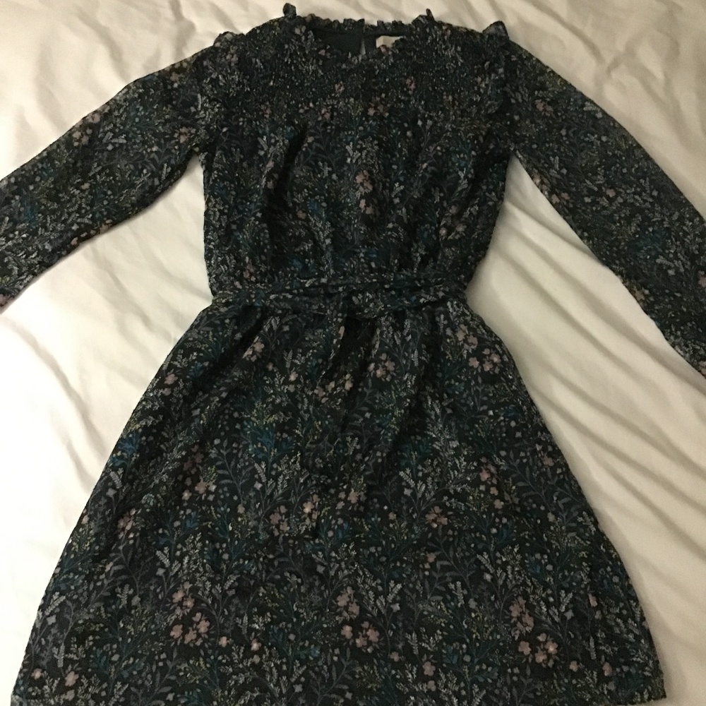 LOFT Floral print midi dress